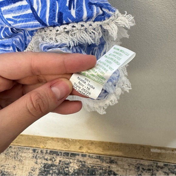 Lilly Pulitzer Kipper Lapis Blue Costa Verde Preppy Coastal Cute Tank Tunic Top - Picture 12 of 14